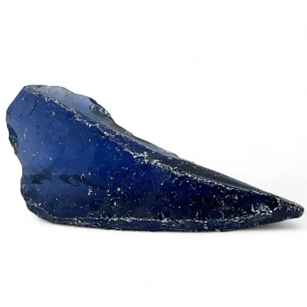 Cobalt Art Glass Cullet Glowing Translucent Manganese Slag Glass #4GL173‎